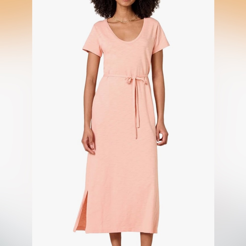 🆕 Pink Madi  T Shirt Dress with Belt Amazon Essential size XL